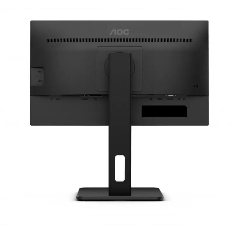 AOC 22E2UMF 21,5 colio (54,6 cm) VA ekranas, 1920 x 1080 Full HD, 75 Hz, 4 ms, HDMI, DisplayPort, VGA, USB šakotuvas, garsiakalbiai, pasukamas (pivot), keičiamo aukščio, juodas