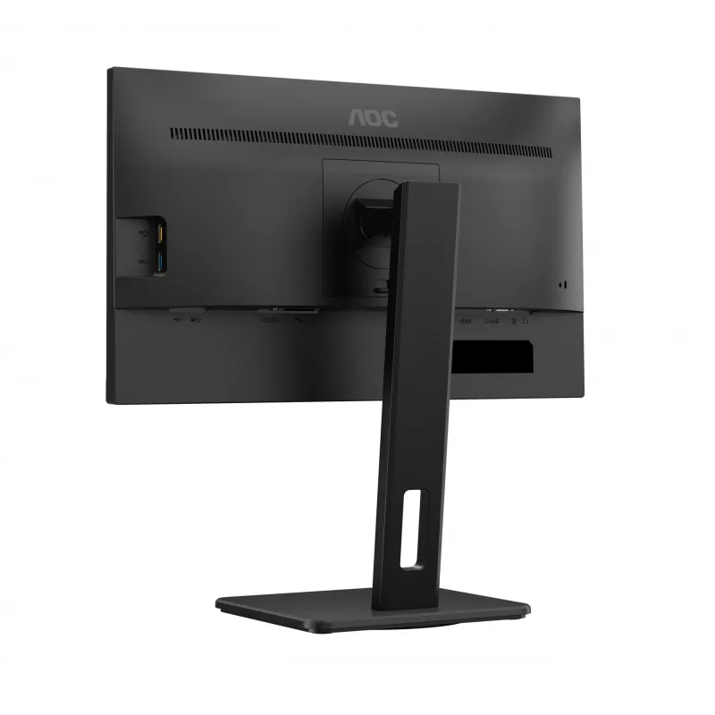 AOC 22E2UMF 21,5 colio (54,6 cm) VA ekranas, 1920 x 1080 Full HD, 75 Hz, 4 ms, HDMI, DisplayPort, VGA, USB šakotuvas, garsiakalbiai, pasukamas (pivot), keičiamo aukščio, juodas
