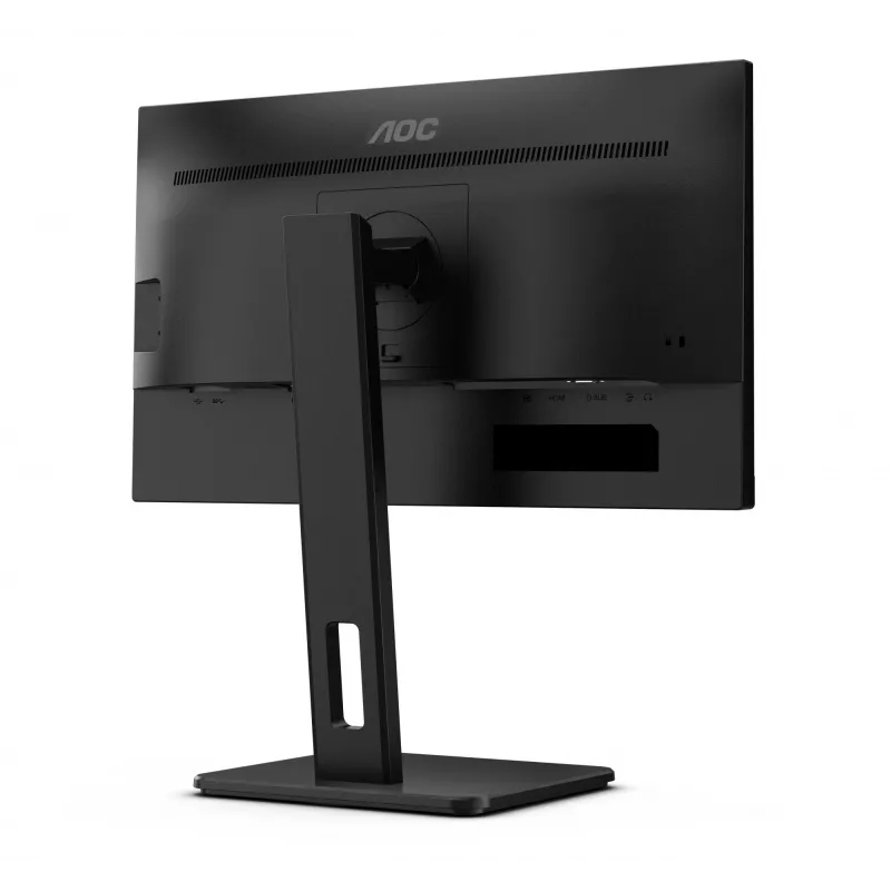 AOC 22E2UMF 21,5 colio (54,6 cm) VA ekranas, 1920 x 1080 Full HD, 75 Hz, 4 ms, HDMI, DisplayPort, VGA, USB šakotuvas, garsiakalbiai, pasukamas (pivot), keičiamo aukščio, juodas