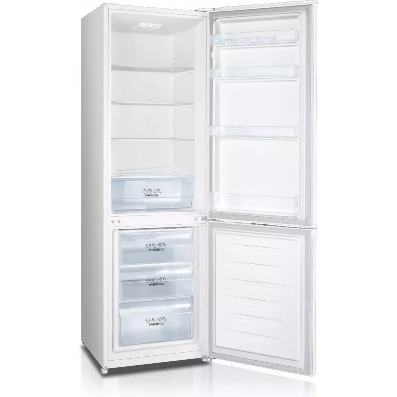 Laisvai pastatomas šaldytuvas-šaldiklis Gorenje RK4182PW4, 269 L bendras (198 L šaldytuvas, 71 L šaldiklis), baltas, apačioje šaldiklis