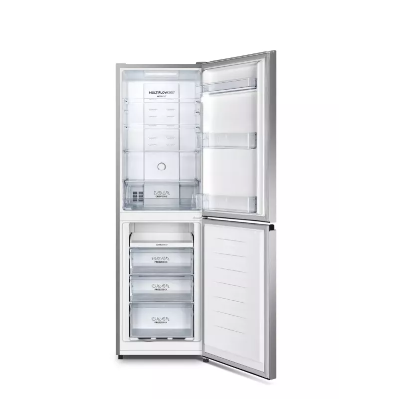 Laisvai pastatomas šaldytuvas-šaldiklis Gorenje NRK 418 ECS4 — 256 L bendras, šaldytuvas 171 L No Frost, šaldiklis 85 L, 41 dB, energijos klasė E