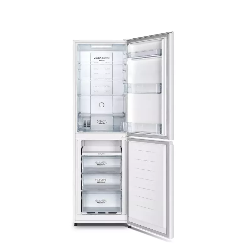 Laisvai pastatomas šaldytuvas Gorenje NRK418ECW4 — 256 L bendras, 171 L šaldytuvas, 85 L šaldiklis, No Frost, Multi-Airflow, baltas