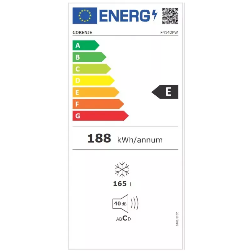Šaldiklis vertikalus Gorenje F4142PW 165 L baltas