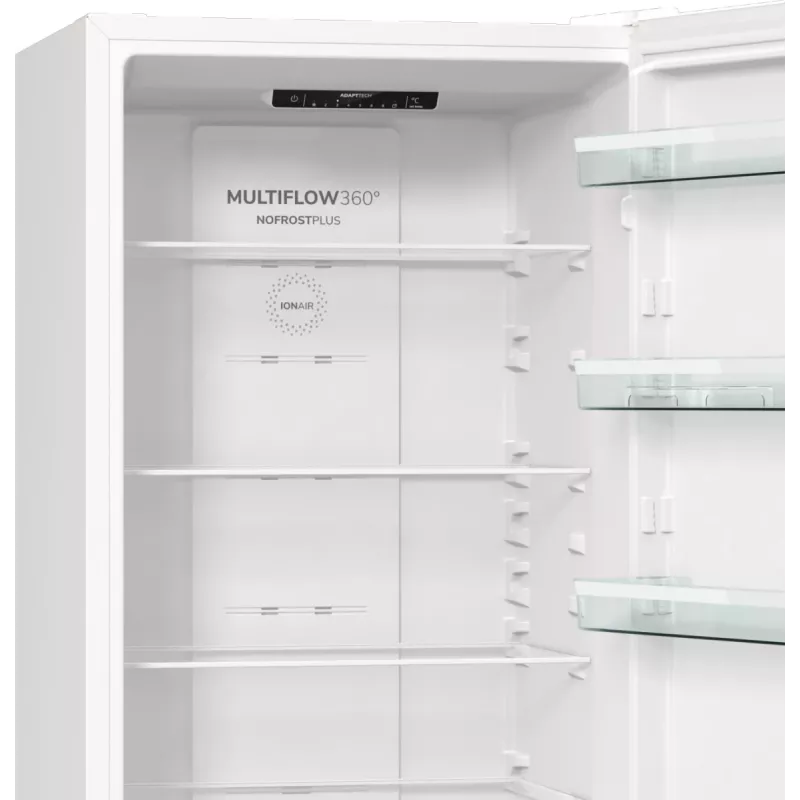 Šaldytuvas-šaldiklis Gorenje NRK6202EW4 BK070B, 331 L, No Frost (šaldytuvas), SN-N, 9 kg/24h, E, Baltas