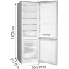 Gorenje HZS28862 RK4182PS4 RL_PRIL šaldytuvas su šaldikliu, 269 L, N-ST, 39 dB, 3.2 kg/24h, E, Pilka