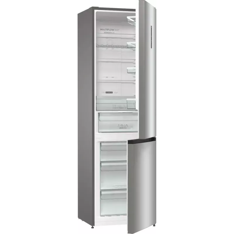 Gorenje NRK620CA2XL4 laisvai pastatomas šaldytuvas su apatiniu šaldikliu, 331 l (235 l + 96 l), No Frost Plus, C energijos klasės, pilkos spalvos