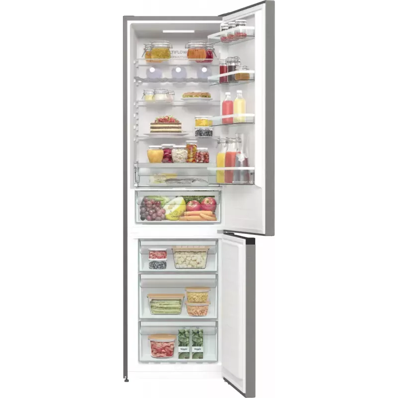 Gorenje NRK620CA2XL4 laisvai pastatomas šaldytuvas su apatiniu šaldikliu, 331 l (235 l + 96 l), No Frost Plus, C energijos klasės, pilkos spalvos