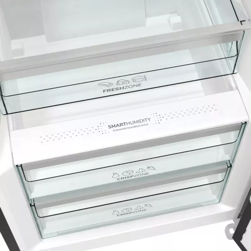 Laisvai pastatomas šaldytuvas Gorenje R619EABK6, 398 L, juodas, LED ekranas, E klasė, 1850×595×663 mm