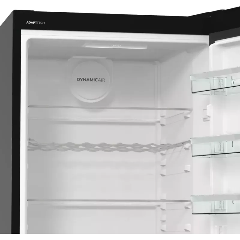Laisvai pastatomas šaldytuvas Gorenje R619EABK6, 398 L, juodas, LED ekranas, E klasė, 1850×595×663 mm