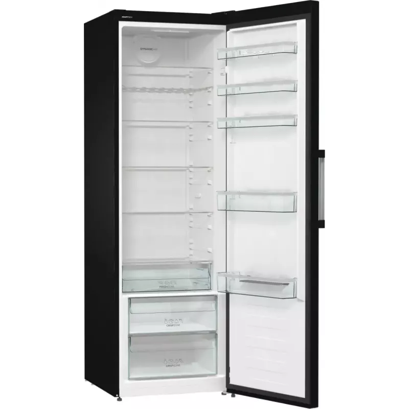 Laisvai pastatomas šaldytuvas Gorenje R619EABK6, 398 L, juodas, LED ekranas, E klasė, 1850×595×663 mm