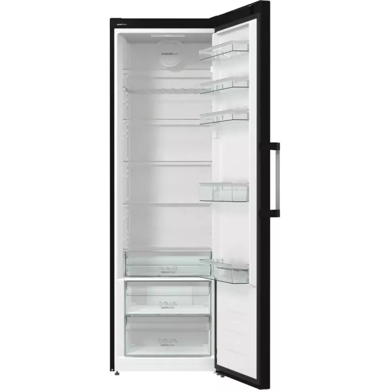 Laisvai pastatomas šaldytuvas Gorenje R619EABK6, 398 L, juodas, LED ekranas, E klasė, 1850×595×663 mm