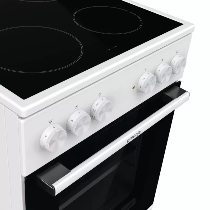 Gorenje GEC5A41WG Laisvai pastatoma viryklė Elektrinė Keraminė kaitlentė Balta