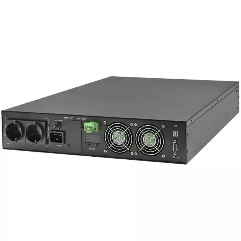 Qoltec 52286 spintinis UPS 2 kVA (2000 W), galios koeficientas 1,0, montuojamas į spintą