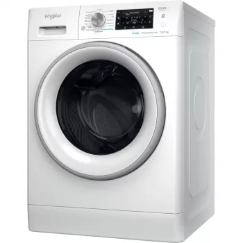 Whirlpool FFWDD 1076258 SV EE skalbyklė su džiovinimo funkcija, laisvai pastatoma, priekinio pakrovimo, balta