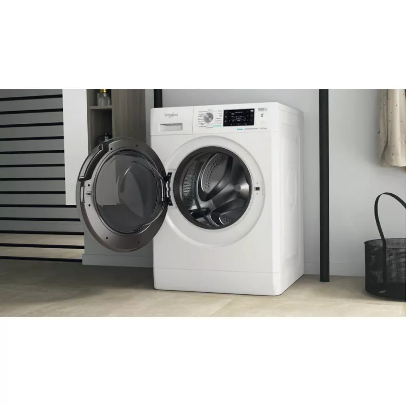 Whirlpool FFWDD 1076258 SV EE skalbyklė su džiovinimo funkcija, laisvai pastatoma, priekinio pakrovimo, balta