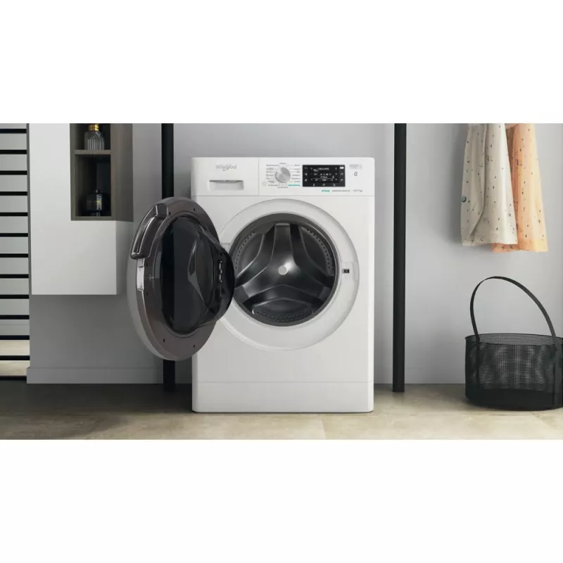 Whirlpool FFWDD 1076258 SV EE skalbyklė su džiovinimo funkcija, laisvai pastatoma, priekinio pakrovimo, balta