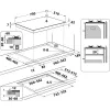 Whirlpool AKWL 728/NB Juoda įmontuojama dujinė kaitlentė 75 cm 5 zonų