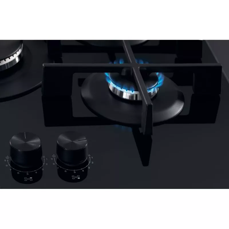 Whirlpool AKWL 728/NB Juoda įmontuojama dujinė kaitlentė 75 cm 5 zonų