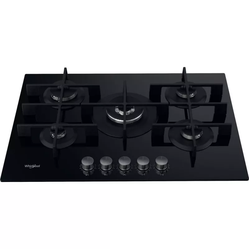 Whirlpool AKWL 728/NB Juoda įmontuojama dujinė kaitlentė 75 cm 5 zonų