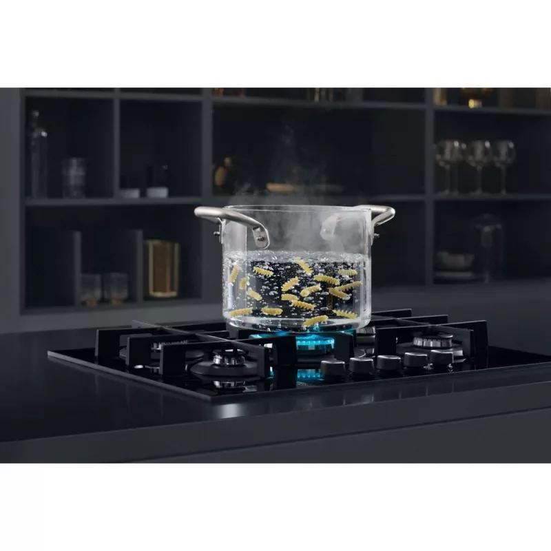 Whirlpool AKWL 728/NB Juoda įmontuojama dujinė kaitlentė 75 cm 5 zonų