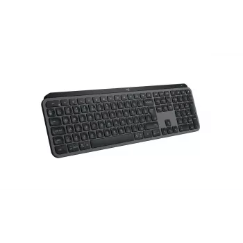 Belaidė pilno dydžio klaviatūra Logitech Master MX Keys S — Bluetooth, QWERTY, žirkliniai jungikliai, LED foninis apšvietimas, Graphite