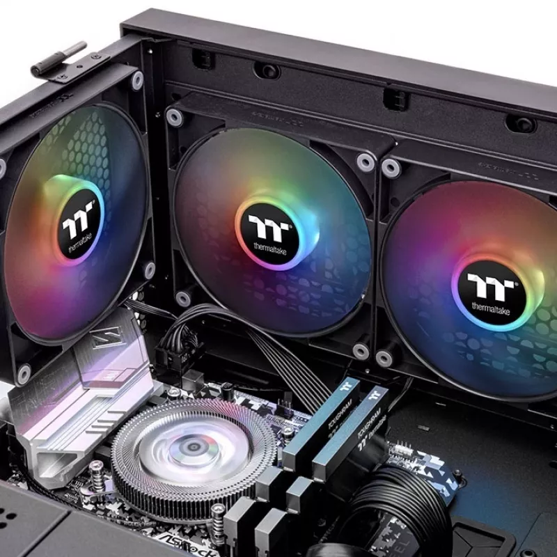 Ventiliatorius Thermaltake CT120 ARGB Sync juodas baltas 500-2000 RPM hidraulinis
