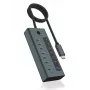 ICY BOX IB-HUB1457-C31 USB 3.2 Gen 1 (3.1 Gen 1) Type-C 10000 Mbit/s Mėlyna, Pilka