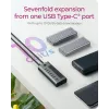 ICY BOX IB-HUB1457-C31 USB 3.2 Gen 1 (3.1 Gen 1) Type-C 10000 Mbit/s Mėlyna, Pilka