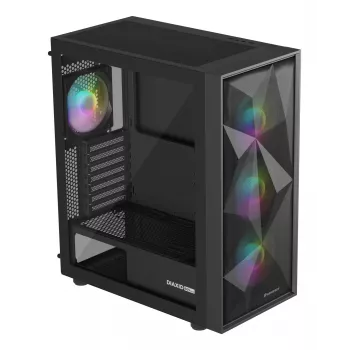 Korpusas GENESIS Diaxid 605 ARGB Midi Tower Juodas