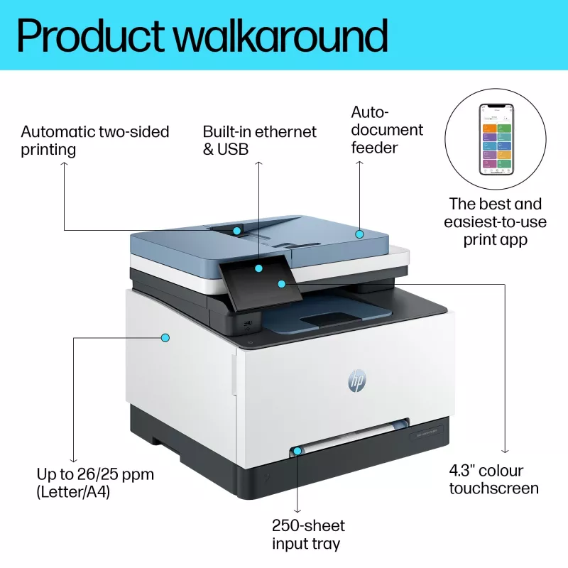 HP Color LaserJet Pro MFP 3302fdn spalvotas lazerinis daugiafunkcis įrenginys A4