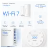 TP-Link Deco BE85 BE19000 viso namo „Mesh“ Wi-Fi 7 sistema (triju juostų), balta, vidinė, „Mesh“ sistema