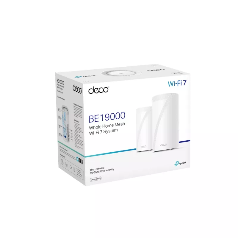 TP-Link Deco BE85 BE19000 viso namo „Mesh“ Wi-Fi 7 sistema (triju juostų), balta, vidinė, „Mesh“ sistema