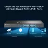 TP-Link Omada 16 prievadų 2,5G ir 2 prievadų 10GE SFP+ L2+ valdomas jungiklis su 8 PoE+ prievadais