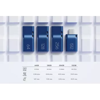 Samsung MUF-512DA USB atmintinė 512 GB USB Type-C 3.2 Gen 1 (3.1 Gen 1) Mėlyna