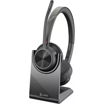 HP Poly Voyager 4320 USB-C ausinių rinkinys su BT700 USB adapteriu ir įkrovimo stovu