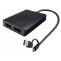 i-tec USB-A/USB-C Dual 4K/60 Hz DisplayPort vaizdo adapteris, 0,27 m
