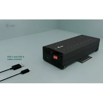 i-tec USB-C/USB-A Metal Įkrovimo + duomenų HUB, 15W vienam prievadui, 20x USB-C