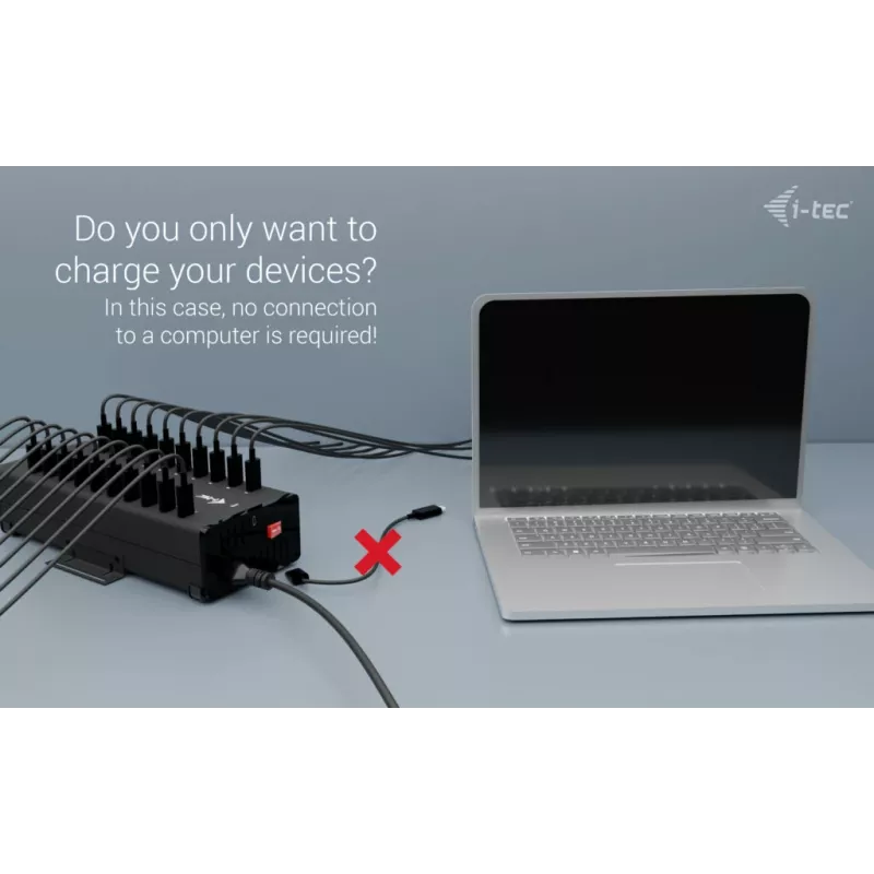 i-tec USB-C/USB-A Metal Įkrovimo + duomenų HUB, 15W vienam prievadui, 20x USB-C
