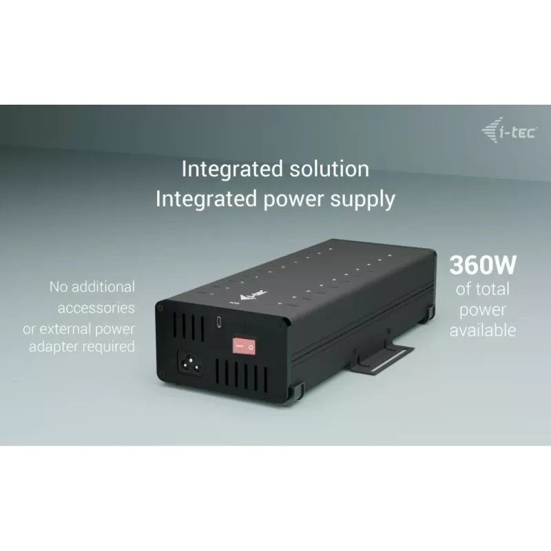 i-tec USB-C/USB-A Metal Įkrovimo + duomenų HUB, 15W vienam prievadui, 20x USB-C