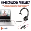HP Poly Blackwire 3310 Monofoninis „Microsoft Teams“ sertifikuotas USB-C ausinių rinkinys su USB-C/A adapteriu