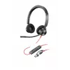 HP Poly Blackwire 3320 Stereo USB-C ausinės su USB-C/A adapteriu