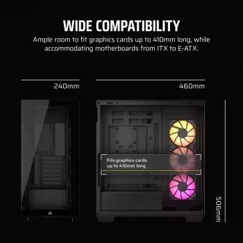 CORSAIR 3500X ARGB vidutinis bokštas