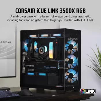 CORSAIR korpusas Icue Link 3500X RGB Mid-Tower