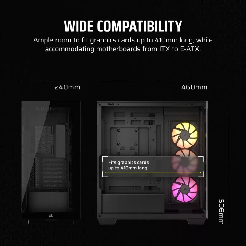 CORSAIR korpusas Icue Link 3500X RGB Mid-Tower