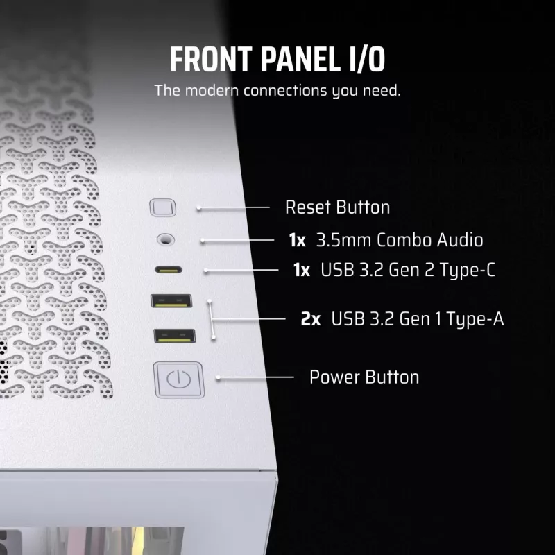 CORSAIR PC korpusas - Icue Link 3500X RGB Mid-Tower - Baltas