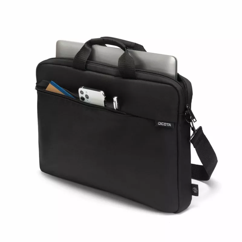 DICOTA Slim Case One – Dėklas nešiojamam kompiuteriui 10–12,5 col. – Juoda / 300d perdirbtas PET poliesteris