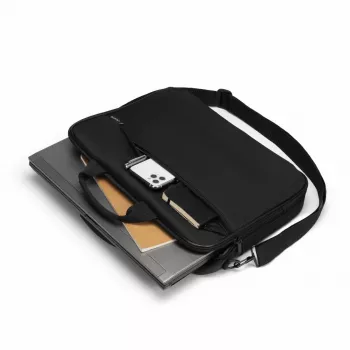 DICOTA Top Traveller One - 13-14,1 col. nešiojamojo kompiuterio kuprinė - Juoda / 300d perdirbtas PET poliesteris
