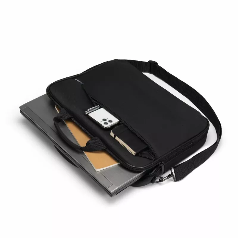DICOTA Top Traveller One - 13-14,1 col. nešiojamojo kompiuterio kuprinė - Juoda / 300d perdirbtas PET poliesteris