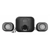 NATEC NGL-2111 namų audio mini sistema – 3 W RMS, 2 garsiakalbiai, 3,5 mm įvestis, 7,62 cm žemų dažnių garsiakalbis, juoda