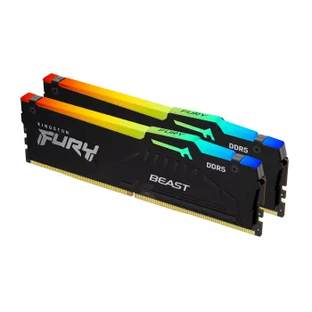 Kingston FURY Beast 16GB (2x8GB) DDR5 6000MT/s CL30 RGB EXPO atminties rinkinys